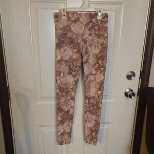 Athleta Floral Women's Leggings - Brown Size Small